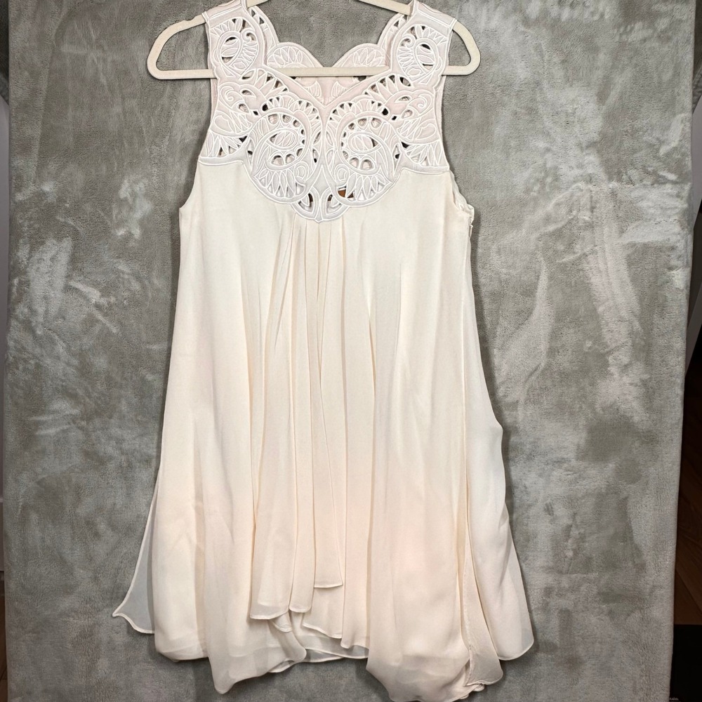 Thurley Cream Dress Sleeveless Mini Australia 12 Party Cocktail
